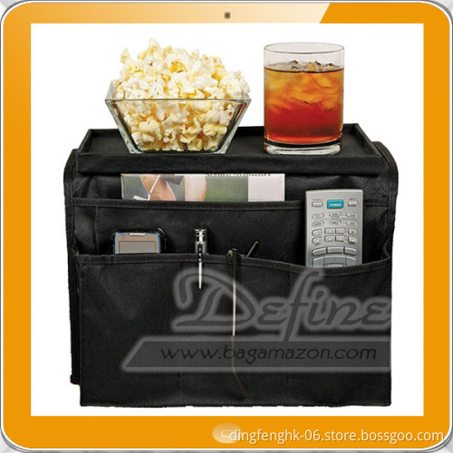 TV Remote Control Organizer Holder With Clamp Drapes Over Sofa Arms